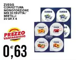 Vantaggio Cash&Carry Zuegg confettura monoporzione mix di frutta/ mirtilli offerta