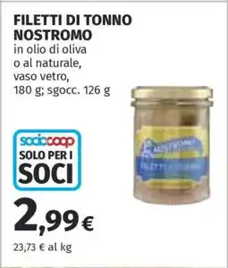 Coop FILETTI DI TONNO NOSTROMO offerta