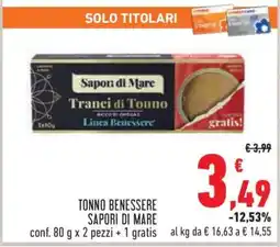 Conad Tonno Benessere Sapori di Mare offerta