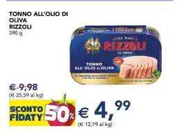 Esselunga TONNO ALL'OLIO DI OLIVA RIZZOLI offerta
