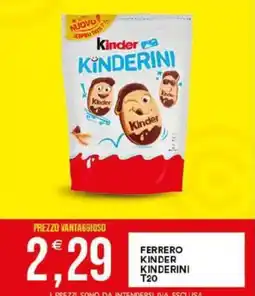 Vantaggio Cash&Carry Ferrero kinder kinderini t20 offerta