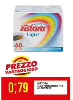 Vantaggio Cash&Carry Ristora light dolcificante 60 bustine offerta