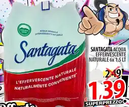 Il Genio Supermercato Santagata acqua effervescente naturale offerta
