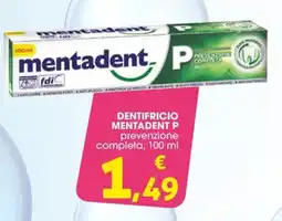 Conad Dentifricio MENTADENT P offerta