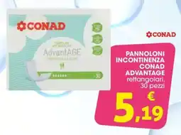 Conad Pannoloni incontinenza conad advantage offerta