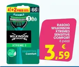 Conad Rasoio wilkinson xtreme3 sensitive comfort offerta