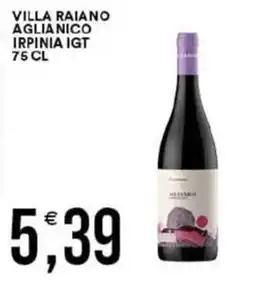 Vantaggio Cash&Carry Villa raiano aglianico irpinia igt offerta