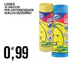 Vantaggio Cash&Carry Logex 10 sacchi per differenziata giallo/azzurro offerta