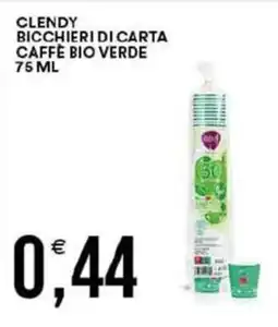 Vantaggio Cash&Carry Clendy bicchieri di carta caffè bio verde offerta