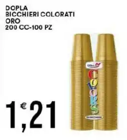 Vantaggio Cash&Carry Dopla bicchieri colorati oro 200 cc-100 pz offerta