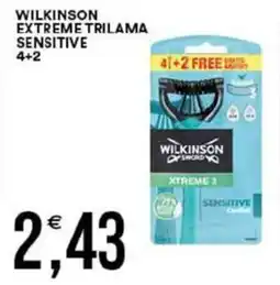 Vantaggio Cash&Carry Wilkinson extreme trilama sensitive 4+2 offerta