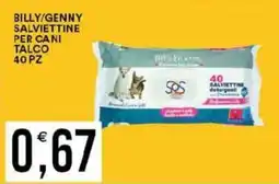 Vantaggio Cash&Carry Billy/genny salviettine per cani talco 40 pz offerta