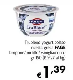 Eurospesa Trublend yogurt colato ricetta greca FAGE offerta
