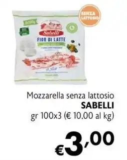 Eurospesa Mozzarella senza lattosio SABELLI offerta