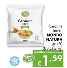 Eurospesa Carotine intere MONDO NATURA offerta