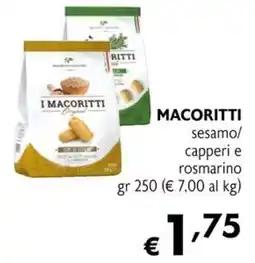Eurospesa MACORITTI sesamo/ capperi e rosmarino offerta