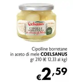 Eurospesa Cipolline borretane in aceto di mele COELSANUS offerta