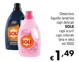 Eurospesa Detersivo liquido lavatrice capi delicati SOLE offerta