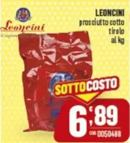 Gruppo di Palo LEONCINI prosciutto cotto tirolo offerta