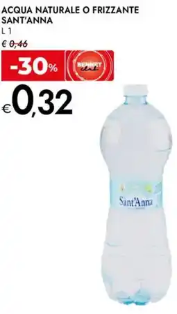 Bennet Acqua naturale o frizzante SANT'ANNA offerta