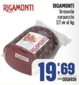 Gruppo di Palo RIGAMONTI bresaola carpaccio offerta