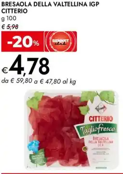 Bennet Bresaola della valtellina igp CITTERIO offerta