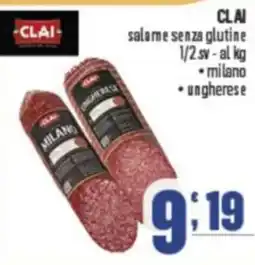 Gruppo di Palo CLAI salame senza glutine offerta