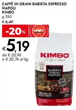 Bennet Caffè in grani barista espresso napoli KIMBO offerta