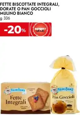 Bennet Fette biscottate integrali, dorate o pan goccioli MULINO BIANCO offerta