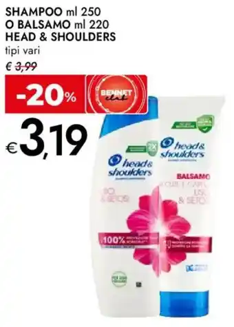 Shampoo, o balsamo HEAD & SHOULDERS