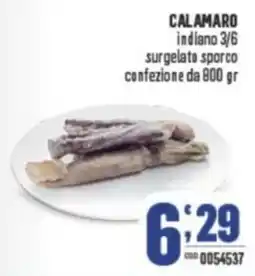 Gruppo di Palo CALAMARO indiano 3/6 surgelato sporco offerta