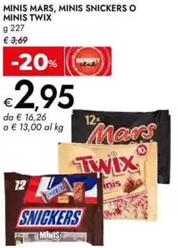 Bennet Minis mars, minis snickers o minis twix offerta