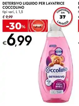 Bennet Detersivo liquido per lavatrice COCCOLINO offerta