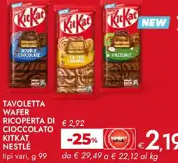 Bennet Tavoletta wafer ricoperta di cioccolato kitkat NESTLÉ offerta