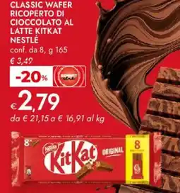 Bennet Classic wafer ricoperto di cioccolato al latte kitkat NESTLÉ offerta