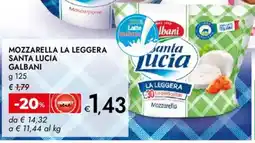 Bennet Mozzarella la leggera santa lucia GALBANI offerta