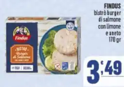 Gruppo di Palo FINDUS bistrò burger di salmone con limone e aneto offerta