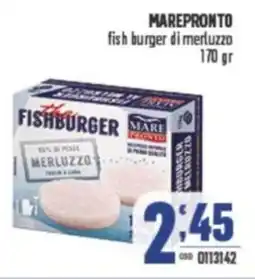 Gruppo di Palo MAREPRONTO fish burger di merluzzo offerta