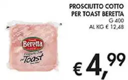 Coal Prosciutto cotto per toast BERETTA offerta