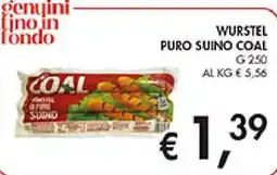 Coal Wurstel puro suino COAL offerta