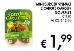 Coal Mini burger spinaci e carote garden gourmet offerta