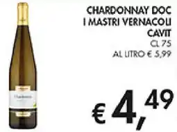 Coal Chardonnay doc i mastri vernacoli cavit offerta