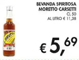 Coal Bevanda spiritosa moretto carsetti offerta