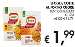 Coal Sfoglie cotte al forno cuore lenticchie/ceci offerta