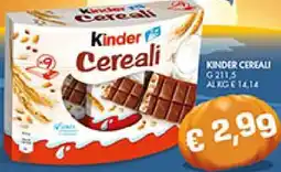 Coal Kinder cereali offerta