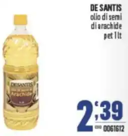 Gruppo di Palo DE SANTIS olio di semi di arachide pet offerta
