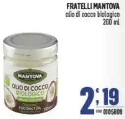 Gruppo di Palo FRATELLI MANTOVA olio di cocco biologico offerta