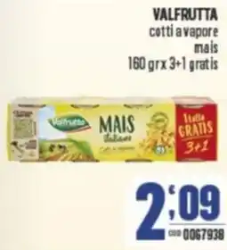 Gruppo di Palo VALFRUTTA cotti a vapore mais offerta