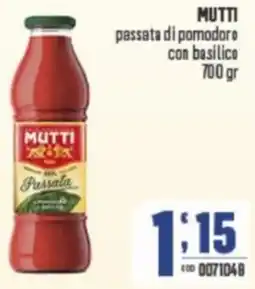 Gruppo di Palo MUTTI passata di pomodoro con basilico offerta