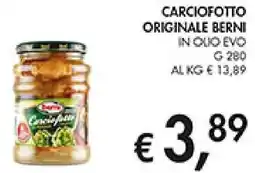 Coal Carciofotto originale berni in olio evo offerta